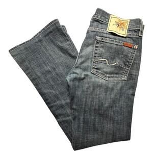 7 For All Mankind Bootcut Dark Wash Low Rise Jeans Size 27